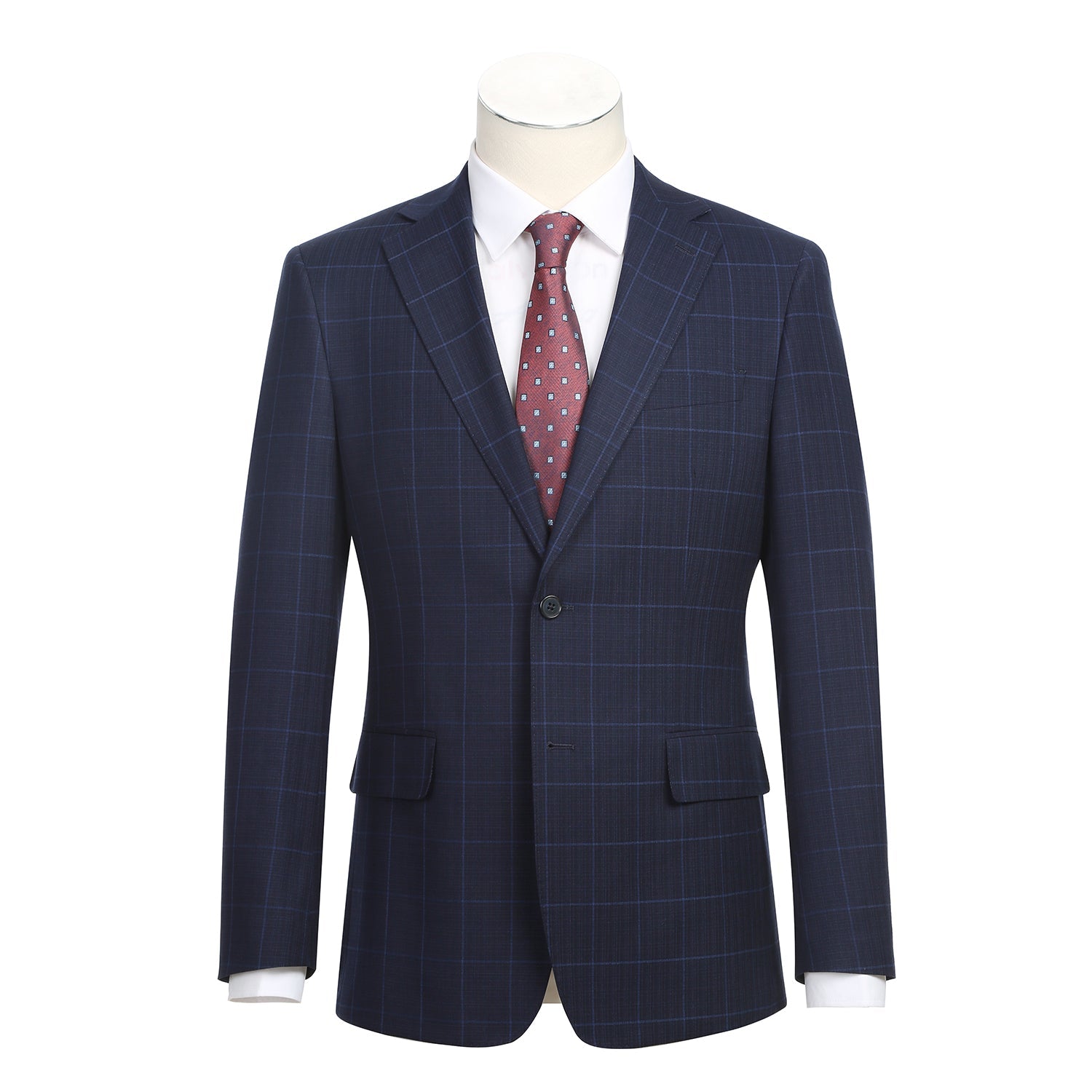 Midnight Blue Check Suit