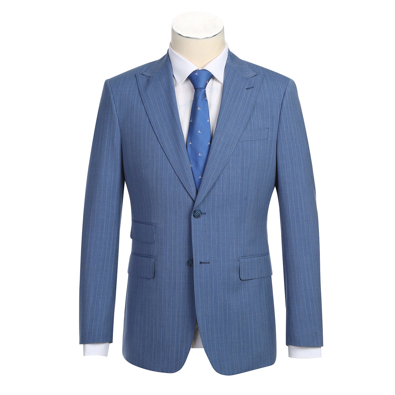 ENGLISH LAUNDRY EL92-33-412 Light Blue Wool Suit