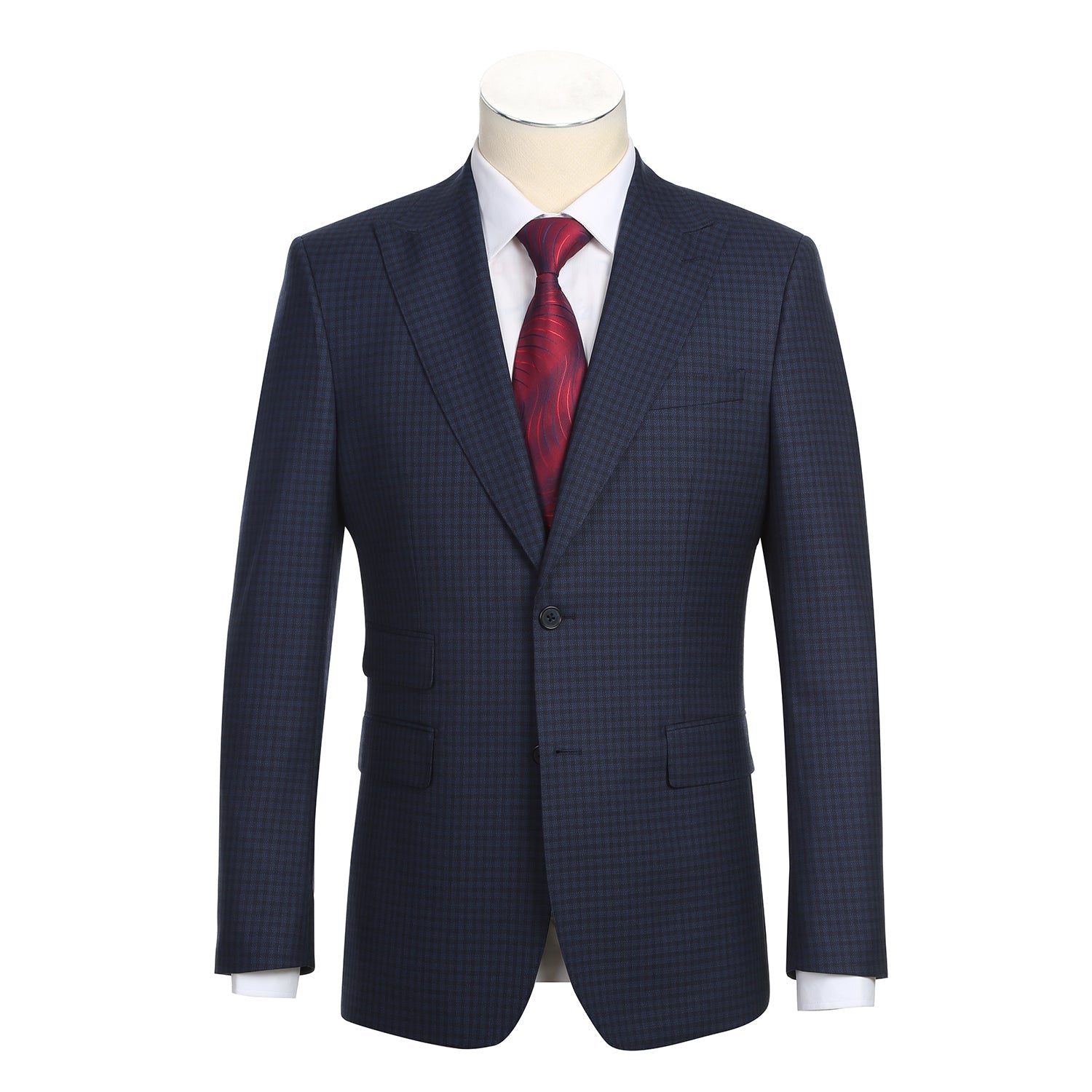 Grey Blue Wool Suit