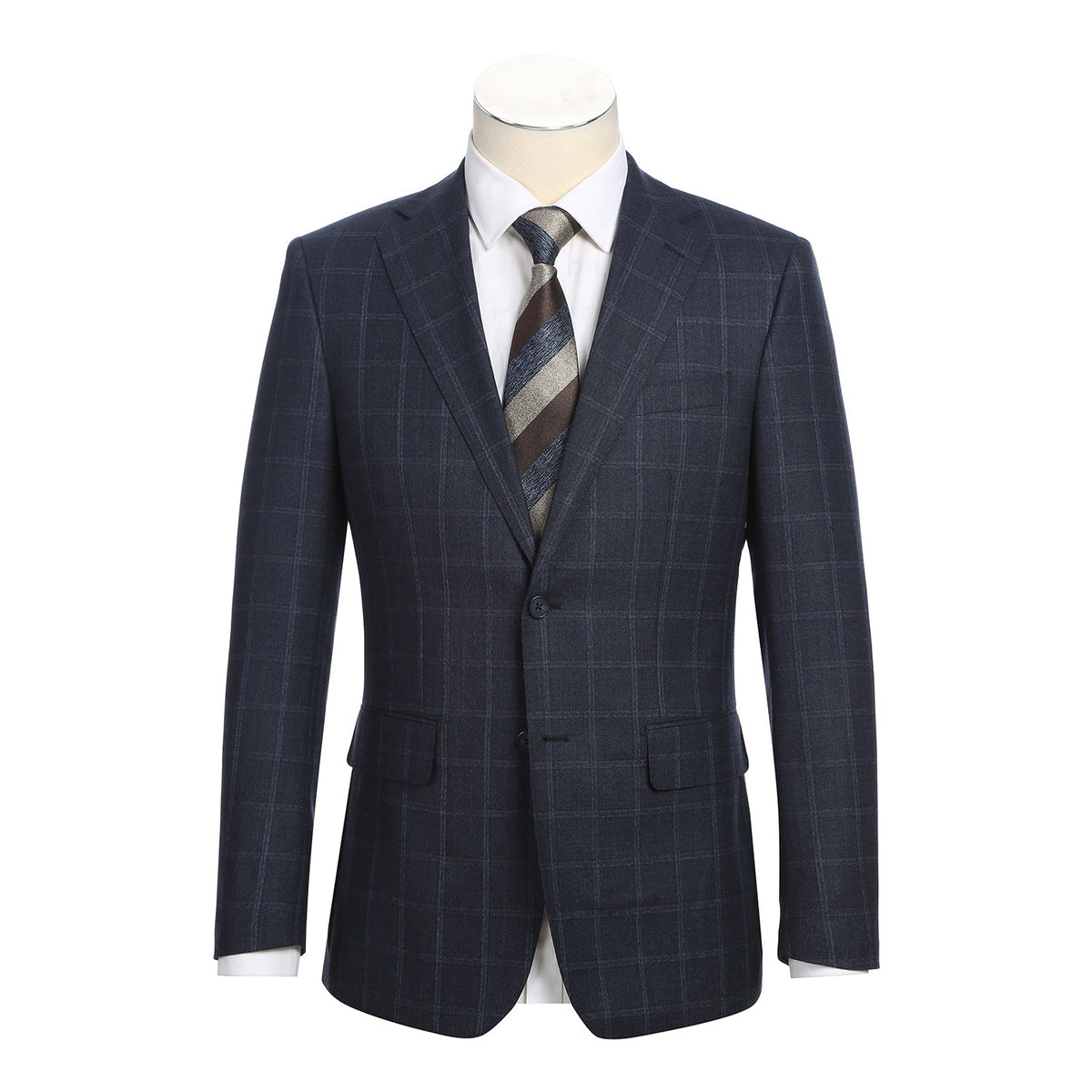 ENGLISH LAUNDRY EL12-52-412 Navy Check Suit