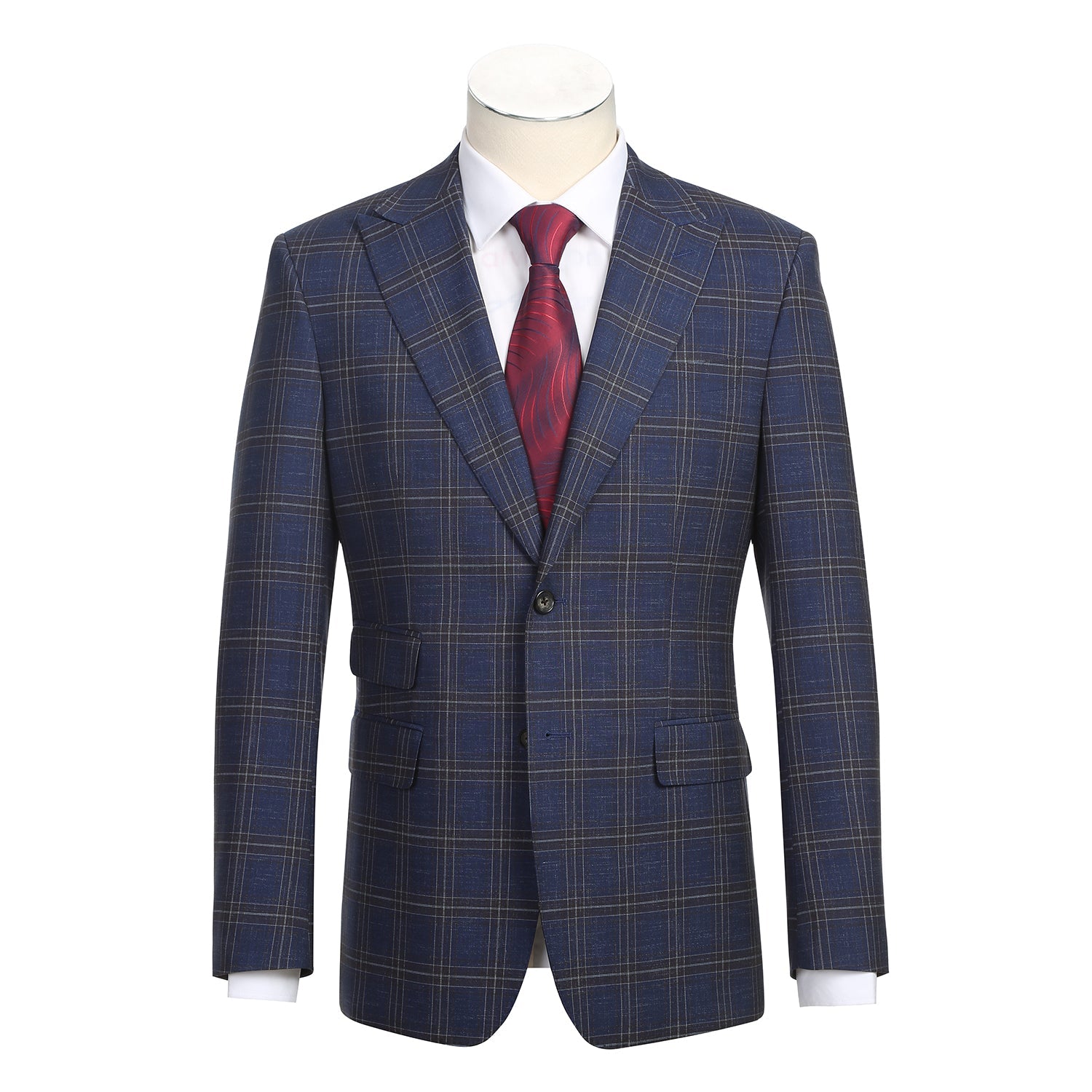 Navy Check Suit