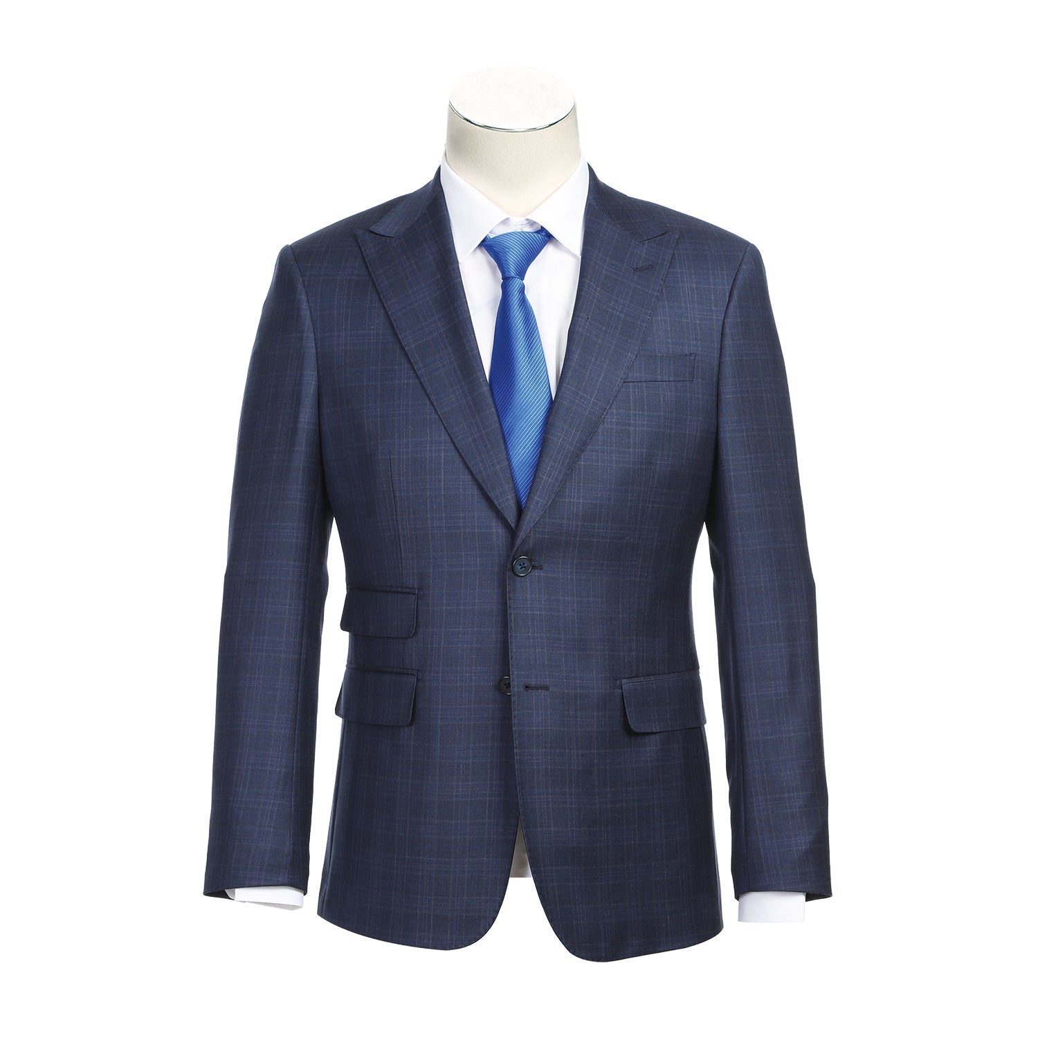 Gray Blue Wool Suit