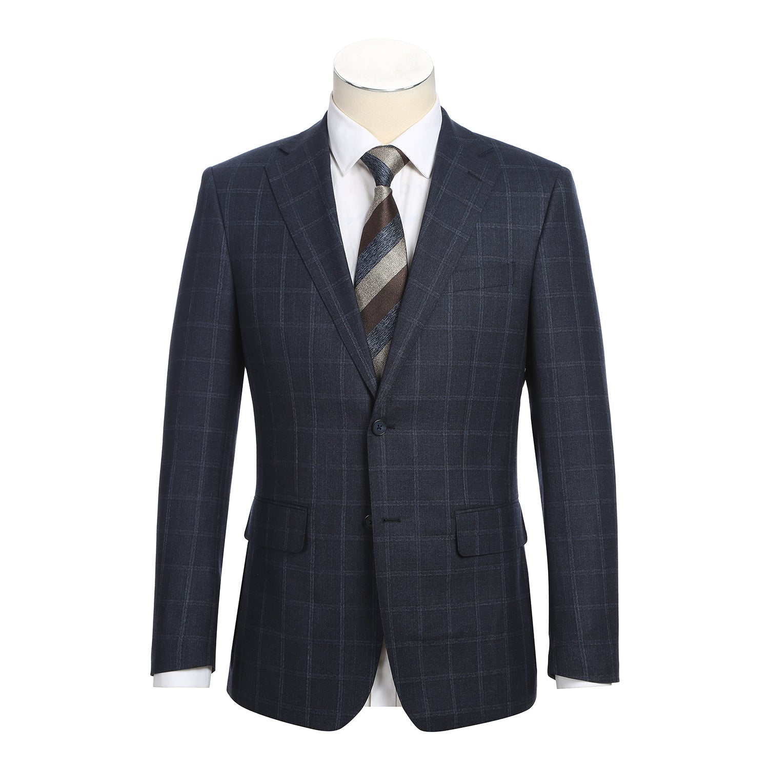 Navy Check Suit