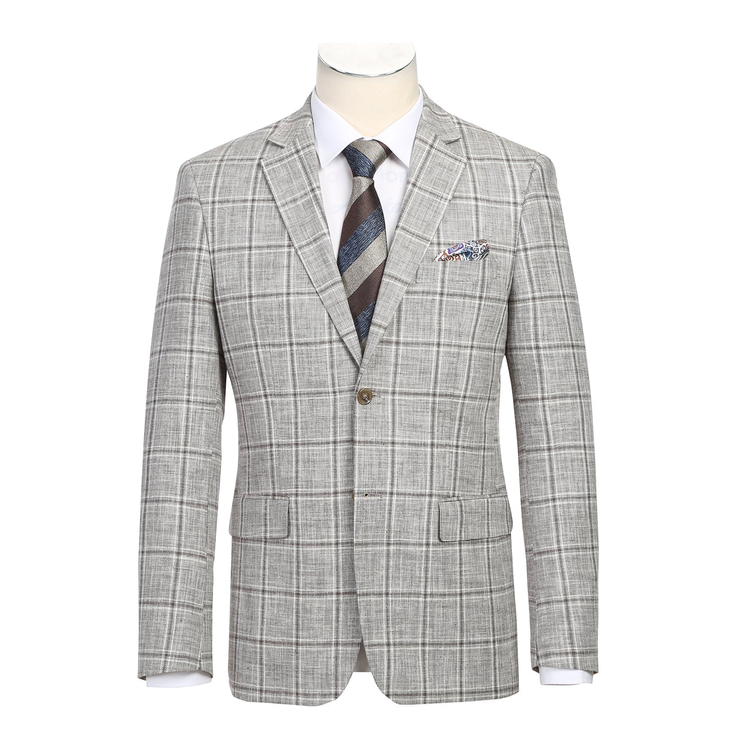 610-9 Men's New Slim Fit Blazer KHAKI L38 New Slim Fit