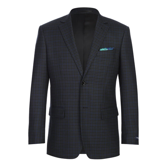567-4 Men's New Slim Fit Wool Blazer GREEN L40 New Slim Fit