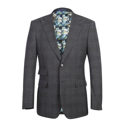 Navy Gray Check Suit