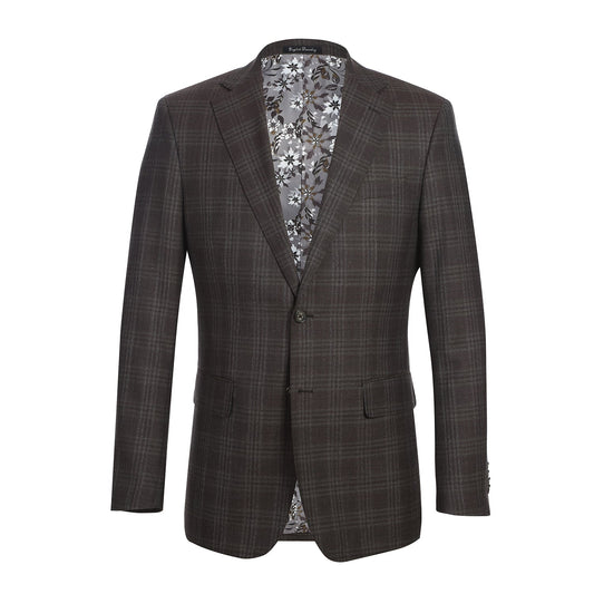 ENGLISH LAUNDRY EL12-58-555 Brown Check Suit