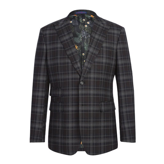 Burgundy Check Suit