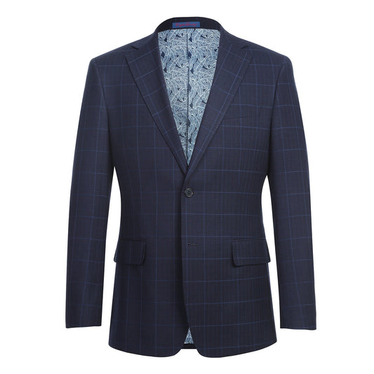 Midnight Blue Check Suit