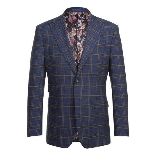 Navy Check Suit