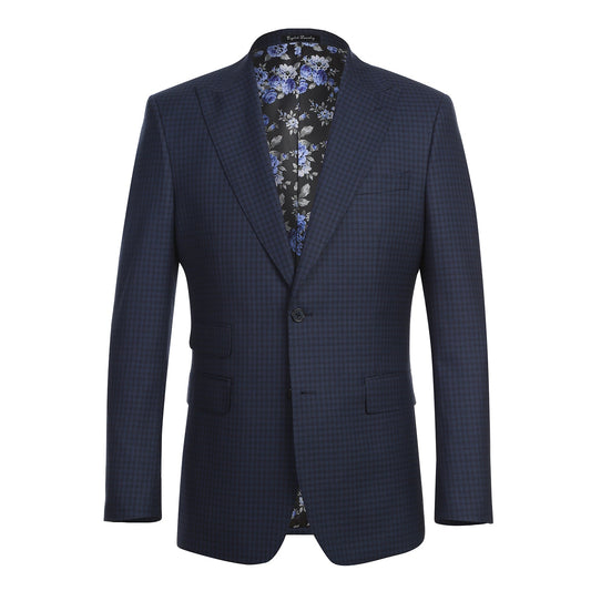 Grey Blue Wool Suit