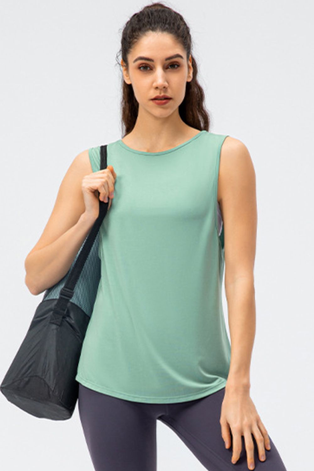 Cutout Reversible Active Tank Turquoise