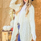 And The Why Textured Knit Fringe Hem Cardigan