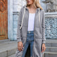 Ivy Lane Full Size Zip-Up Longline Hoodie with Pockets