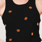 And The Why Jack O' Lantern Embroidered Ribbed Tank