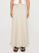 Devine Slim Maxi Skirt Beige
