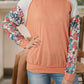 Exposed Seam Round Neck Blouse