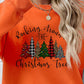 Christmas Tree Graphic Round Neck Sweatshirt