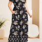 Plus Size Printed Round Neck Short Sleeve Maxi Dress