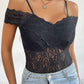 Perfee Lace Cold-Shoulder Bodysuit