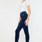 Kancan Full Size High Rise Frayed Ankle Skinny Jeans