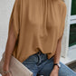 Tie Back Slit Half Sleeve Blouse