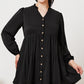 Ruffled Button Up Long Sleeve Tiered Shirt