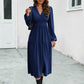 Surplice Neck Long Sleeve Midi Dress