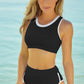 Contrast Trim Two-Piece Swimsuit