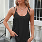 Eyelet Scoop Neck Spaghetti Strap Cami