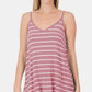 Zenana Striped Curved Hem Cami