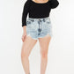 Kancan Full Size Distressed High Waist Denim Shorts