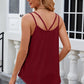 Eyelet Scoop Neck Spaghetti Strap Cami