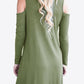 Cold-Shoulder Long Sleeve Round Neck Dress