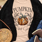 Pumpkin Graphic Round Neck Short Sleeve T-Shirt