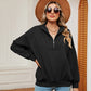 Half-Zip Dropped Shoulder Sweatshirt