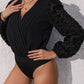 Perfee Surplice Long Sleeve Bodysuit