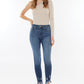 Kancan Raw Hem High Waist Cropped Jeans