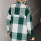 Plaid Collared Neck Longline Shirt