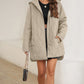 Snap Down Long Sleeve Quilted Winter Coat