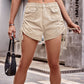 Drawstring Denim Shorts with Pockets