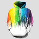 Full Size Printed Drawstring Hoodie with Pockets Multicolor