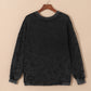 Leopard Round Neck Dropped Shoulder Sweatshirt