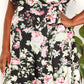 Floral Flutter Sleeve Tie-Waist Split Dress