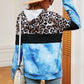 Leopard Drawstring Hoodie with Pocket