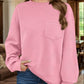 Full Size Texture Round Neck Long Sleeve Sweatshirt