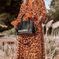 Leopard Buttoned Maxi Dress