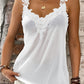 Full Size Lace Detail V-Neck Tank