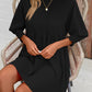 Round Neck Lantern Sleeve Mini Dress