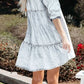 V-Neck Half Sleeve Mini Denim Dress